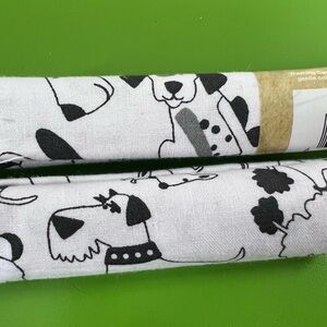 FAT QUARTER dog breed cartoon sketch outline fabric cotton print puppy assorted